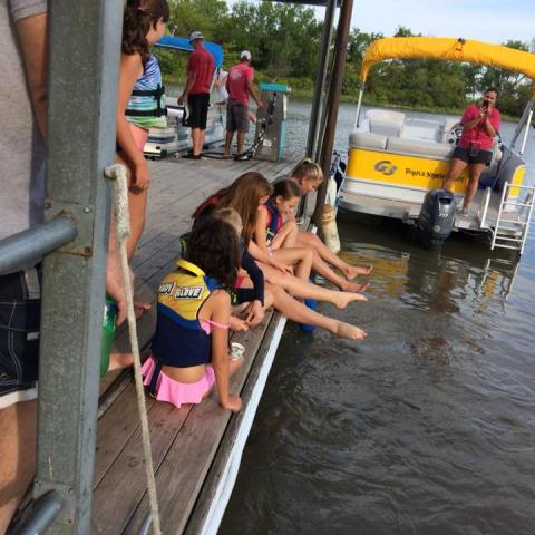 a group of people on a boat